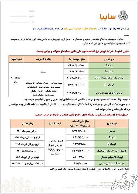 سومین فروش یکپارچه خودروها، آغاز شد فروش خودرو